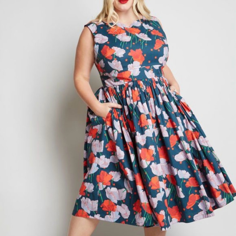 ModCloth Fit-and-Flare Dress
